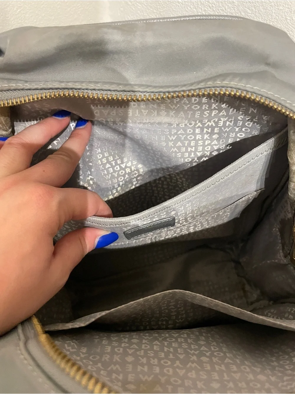 kate spade Gray Nylon Backpack
